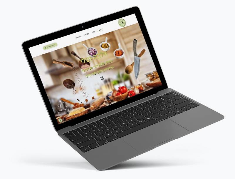 מוקאפ לאתר אלבה וטלי - קייטרינג פינגרפוד