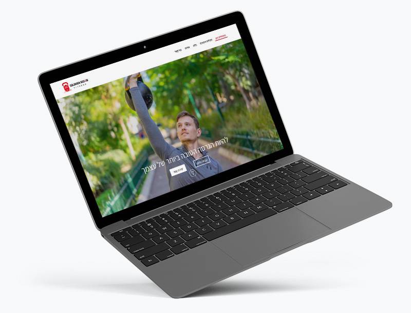 מוקאפ לאתר של מאמן כושר סולומון רוסקין