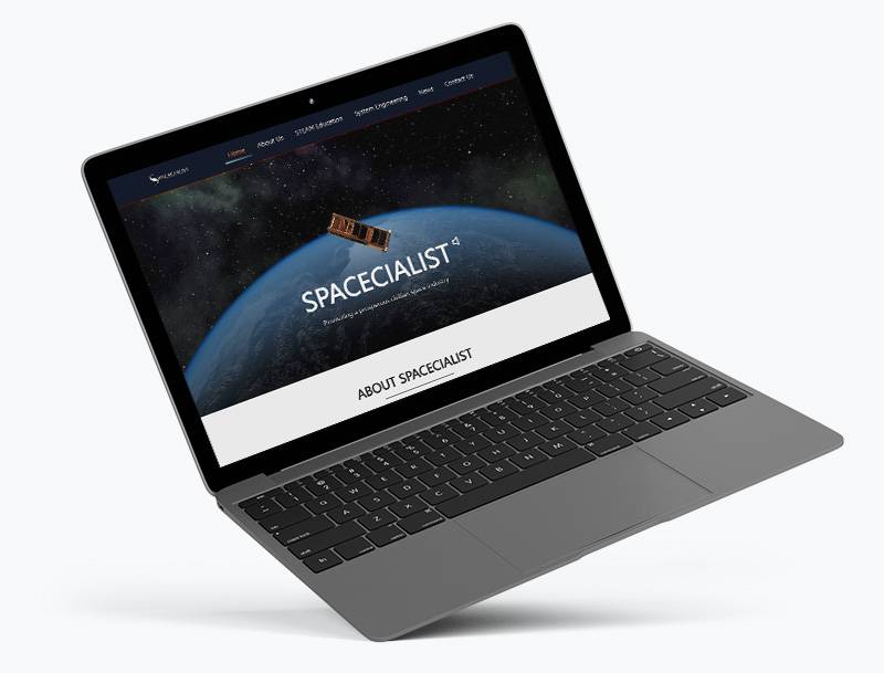 מוקאפ לאתר Spaceialist